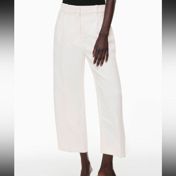 Aritzia Wilfred Effortless Cropped Pants in light birch size 4 - Picture 1 of 7